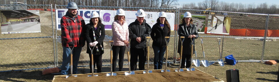 Fowlerville Board of Education members breaking ground for the NEW K-2 building.