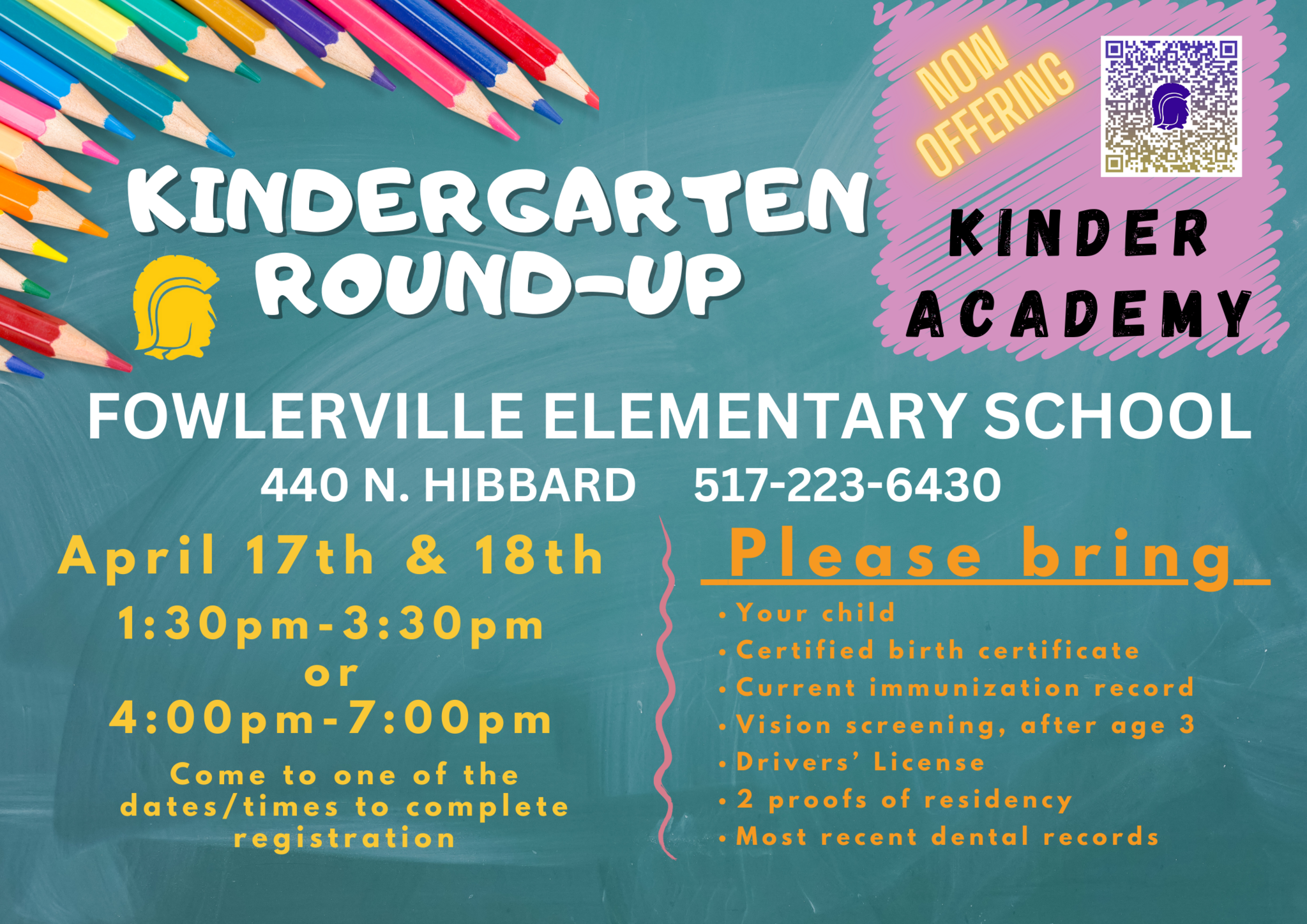 Kindergarten Round-Up Flyer